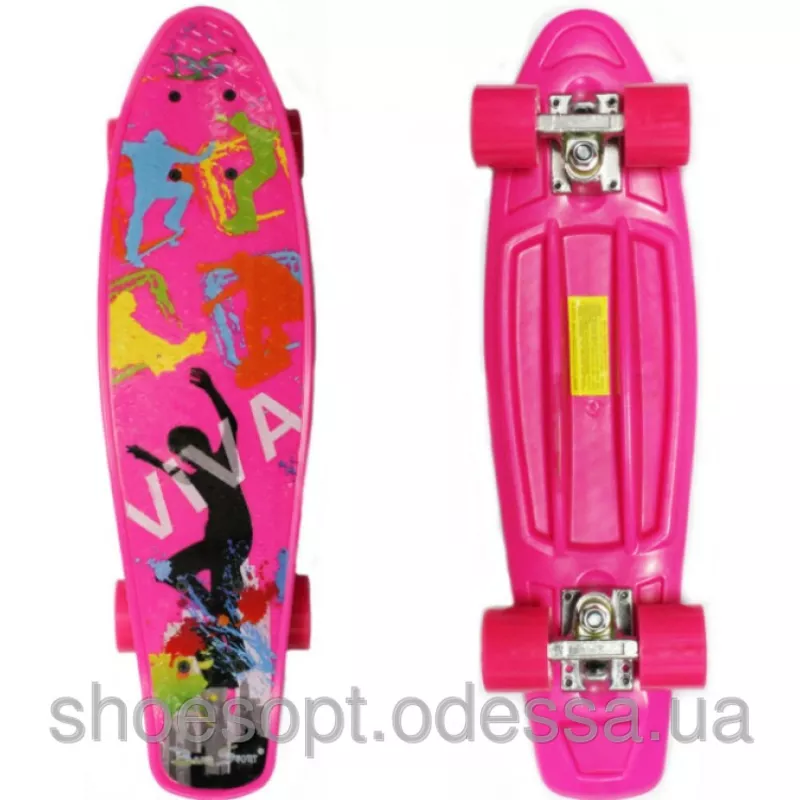 Пенни борд (Penny Board) скейтборд розовый,  синий,  фиолетовый 2
